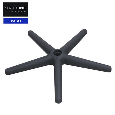 İyi fiyat Siyah Beyaz Naylon Beş Yıldızlı Ofis Sandalyesi 360 Derece Dönüşüyle Döner Alt çevrimiçi