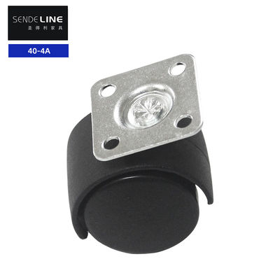 Siyah 40mm Ofis Sandalyesi Tekerlek Değiştirme Pulley Yumuşak Hareket için
