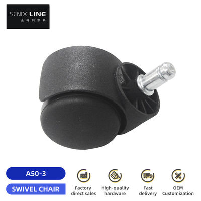 İyi fiyat Nylon Ofis Sandalyesi Tekerleği Değiştirme 50mm Ring / Thread Cardan Bifma Test çevrimiçi