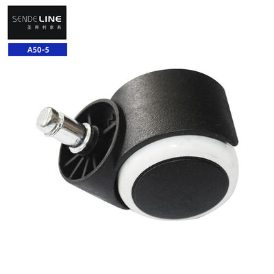 Beyaz Kenar Nylon 50mm Ofis Sandalyesi Çark Çarkı Değiştirme Bifma Testi