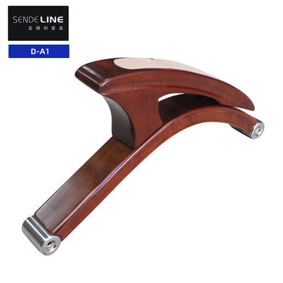 İyi fiyat Ofis Ev Ahşap Sandalye Koltuk Destesi Kırmızı Kahverengi Katı Ahşap Sandalye Kol çevrimiçi