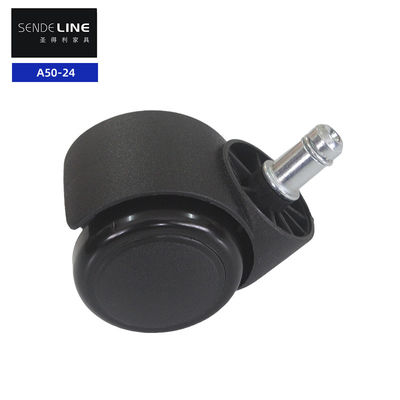 İyi fiyat 50Kg yükleme siyah kolay montajlı naylon ofis sandalyesi 2 inç çaplı tekerlekli. çevrimiçi