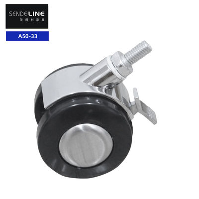 İyi fiyat 2 inç Ofis Sandalyesi Caster Plastik Elektroplated Fren Ve Frensiz Fonksiyon Filmiş / Kart Test Ekle çevrimiçi