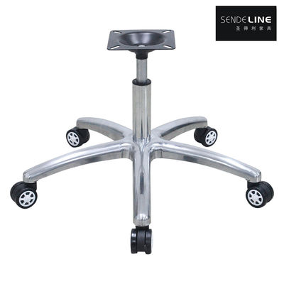 İyi fiyat 360° Dönülebilir Ergonomik Düzenlenebilir Ofis Sandalyesi Altın Alüminyum Alaşım Beş Yıldızlı Sandalye Bacakları çevrimiçi