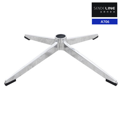 İyi fiyat Dört yıldızlı Taban Ofis Koltuğu Taban Değişimi Cilalı Renk Yüksek 122MM Alüminyum Alaşım çevrimiçi