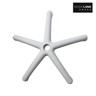 İyi fiyat Ofis Sandalyesi Döner Taban Naylon Beş Yıldızlı Sandalye Ayakları Beyaz / Siyah PP Plastik Beş Kollu Taban çevrimiçi