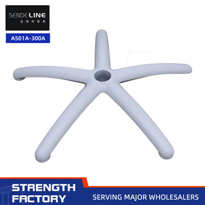 75mm Ergonomik Olarak Ayarlanabilir Ofis Sandalyesi Tabanı, 600mm Çapında ve 5 kollu Beyaz Alüminyum Alaşımlı Ayaklarla