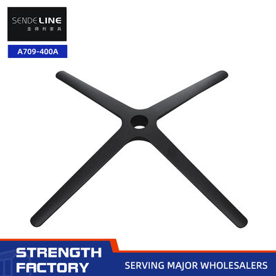 İyi fiyat Mat Siyah 800mm Alüminyum Alaşım 4 Yıldızlı Temel Ofis Sandalyesi Profesyonel Ofis Sandalyesi Metal Temel çevrimiçi