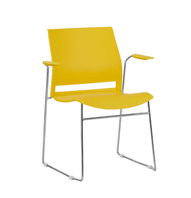 İyi fiyat Kolçaklı Evet Modern Plastik Sandalye Şık Konforlu Ofis Konferans Odası Bekleme Alanı Oturma Çözümleri İçin çevrimiçi